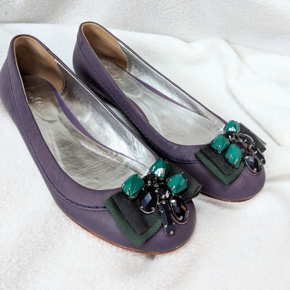 Boden Shoes - Boden Purple Jeweled Flats Sz US8/UK39